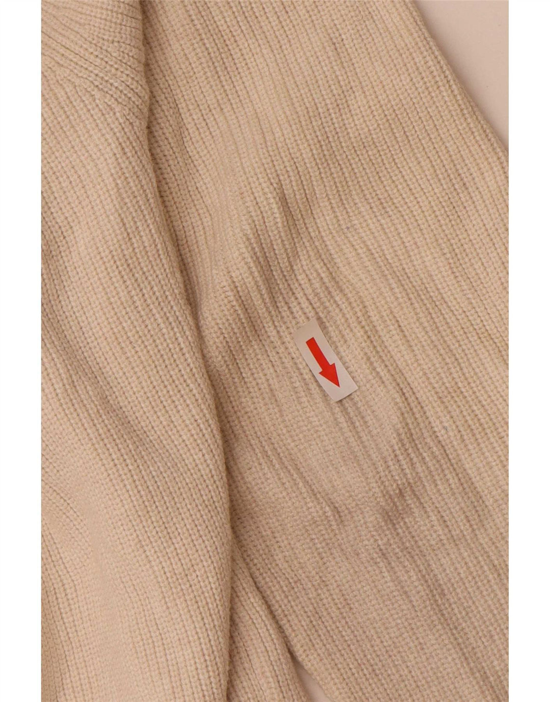 Zara Pull à col bateau pour homme en coton blanc cassé moyen