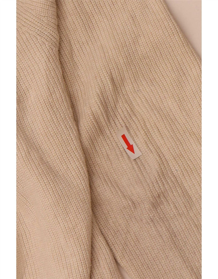 Zara Pull à col bateau pour homme en coton blanc cassé moyen