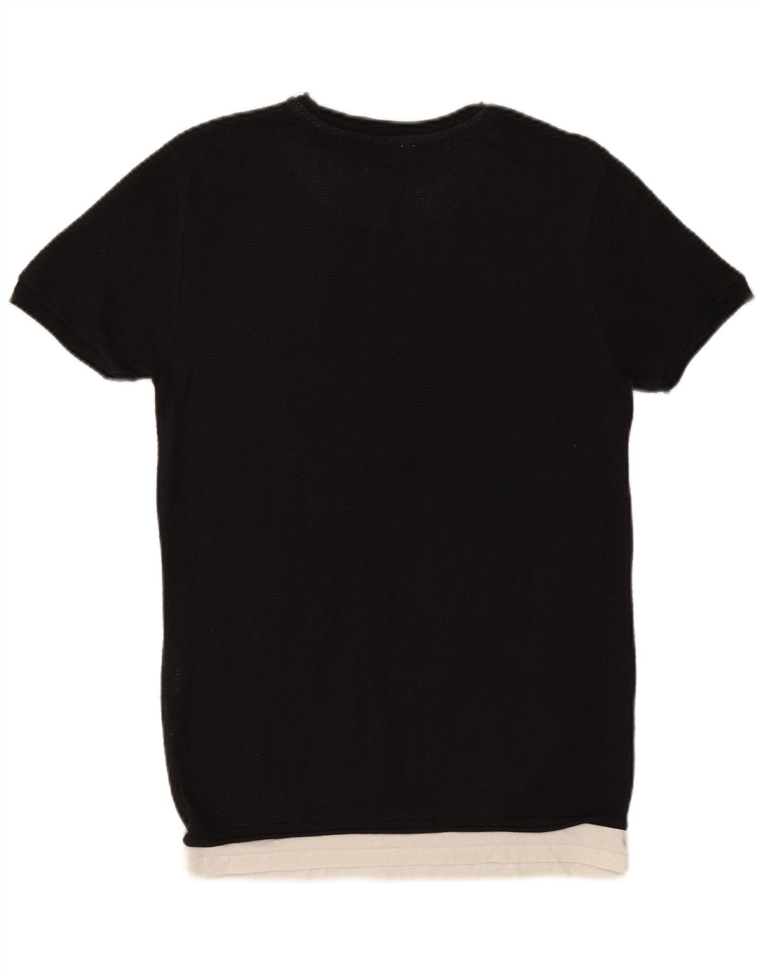 ZARA Homme T-Shirt Top Medium Noir Coton