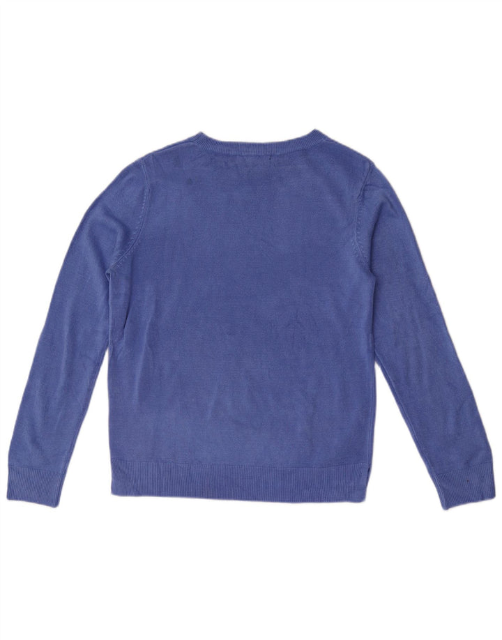 Marks & Spencer Pull col bateau pour femme UK 12 Bleu moyen