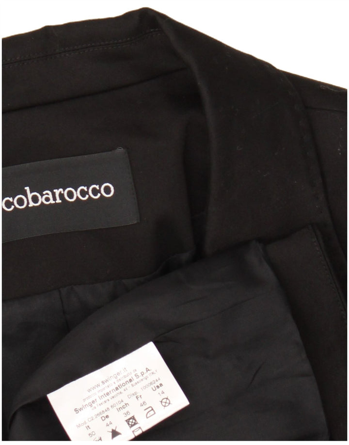 Roccobarocco Veste Blazer 2 Boutons Femme IT 50 XL Coton Noir
