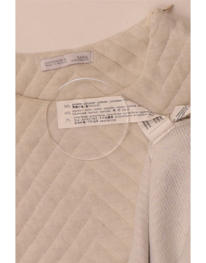 Zara Femme Robe Pull UK 10 Petit Polyester Colorblock Multicolore