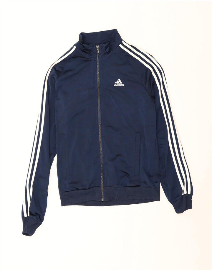 Adidas Veste de survêtement pour homme Taille S Bleu marine Colorblock Polyester