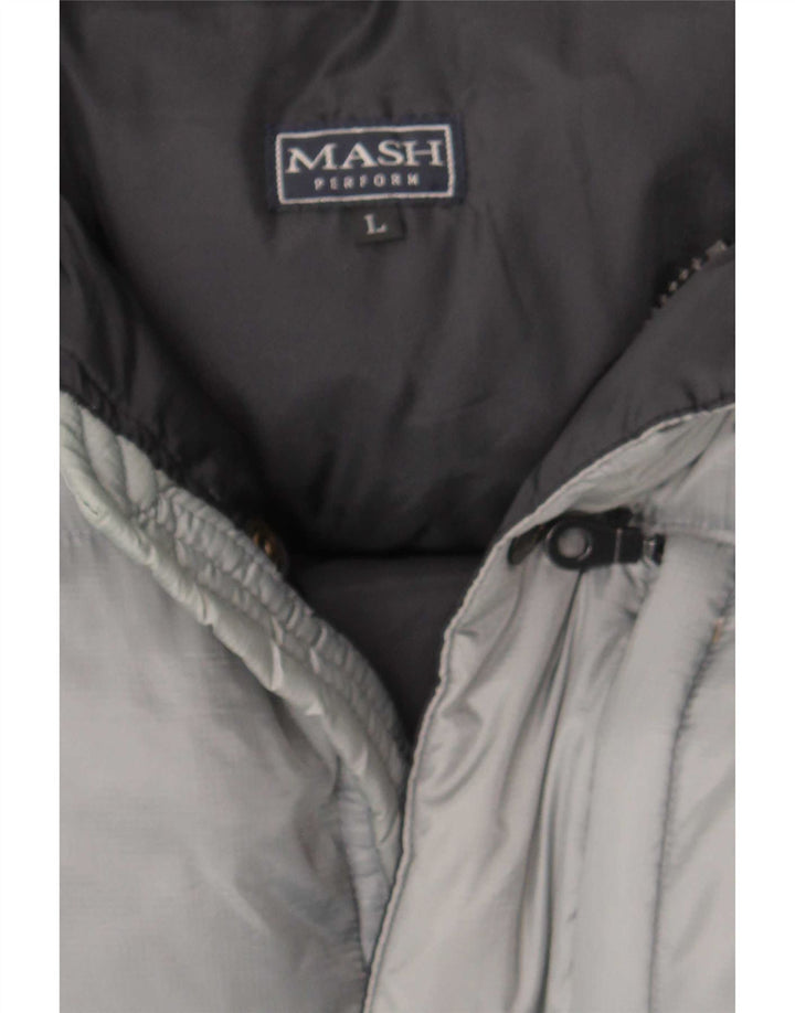 Mash Veste matelassée à capuche pour homme UK 40 Large Gris