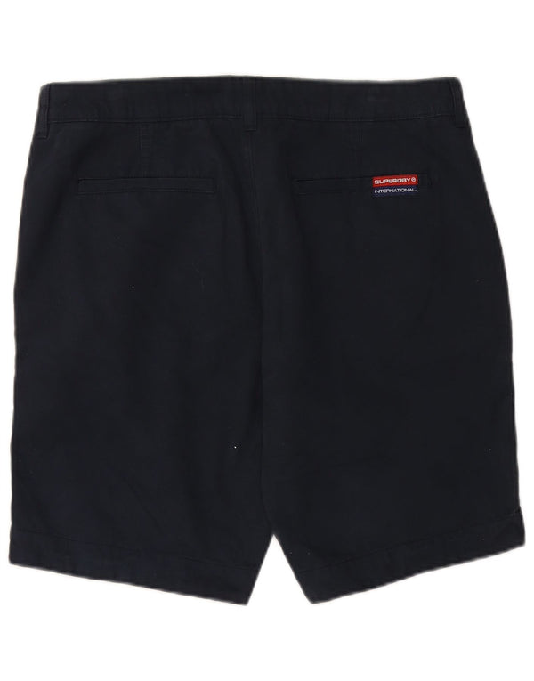 SUPERDRY Short Chino Homme XL W38 Bleu Marine Coton