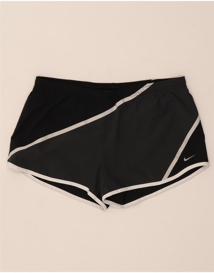 Nike Short de sport Dri Fit pour femme UK 14 Noir moyen Polyester
