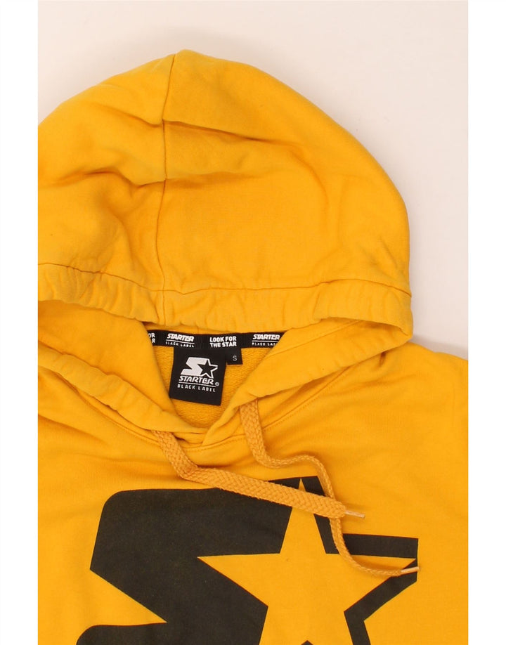 STARTER Mens Graphic Hoodie Jumper Small Yellow Vintage Starter and Second-Hand Starter from Messina Hembry 