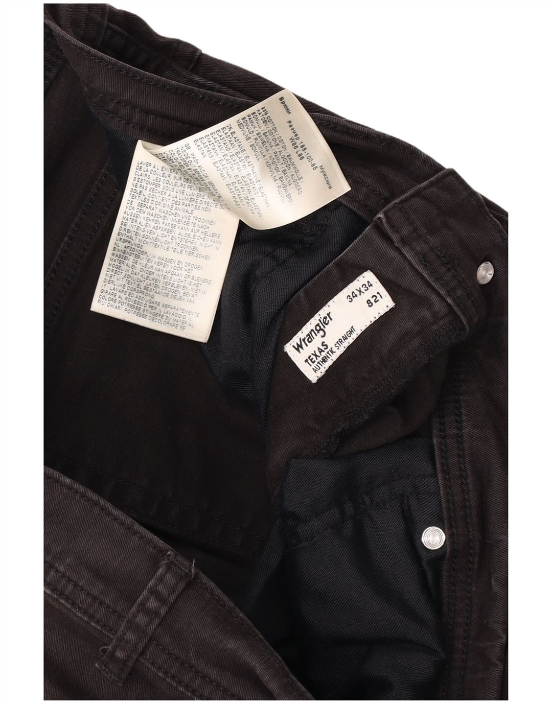 Wrangler Jean Droit Texas Homme W34 L34 Gris Coton