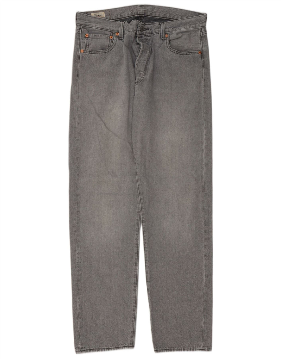 Jeans Levis pour hommes 501 coupe droite W34 L32 gris en coton
