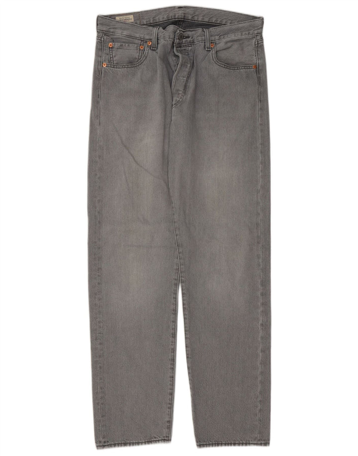 Jeans Levis pour hommes 501 coupe droite W34 L32 gris en coton