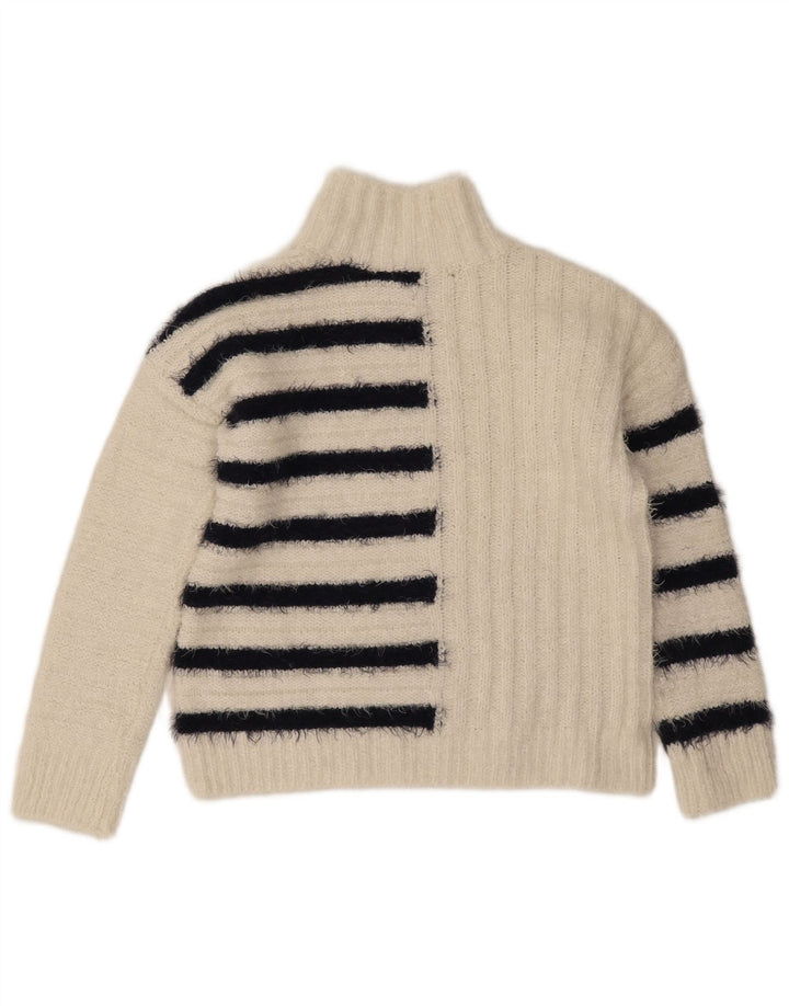 Marks & Spencer Pull à col roulé pour femme UK 10 Small Blanc cassé