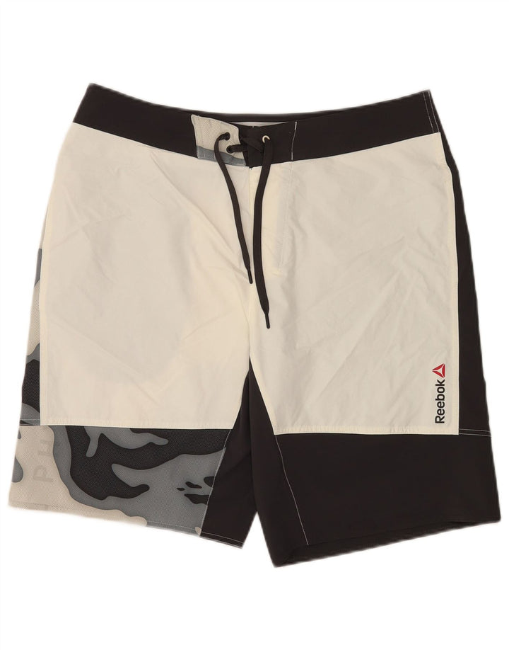 Reebok Short de Bain Speedwick Graphic Homme Noir Colorblock