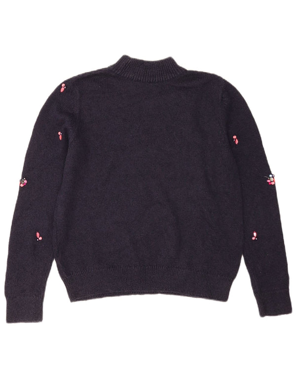Marks & Spencer Pull col roulé pour femme UK 10 Small Bleu marine
