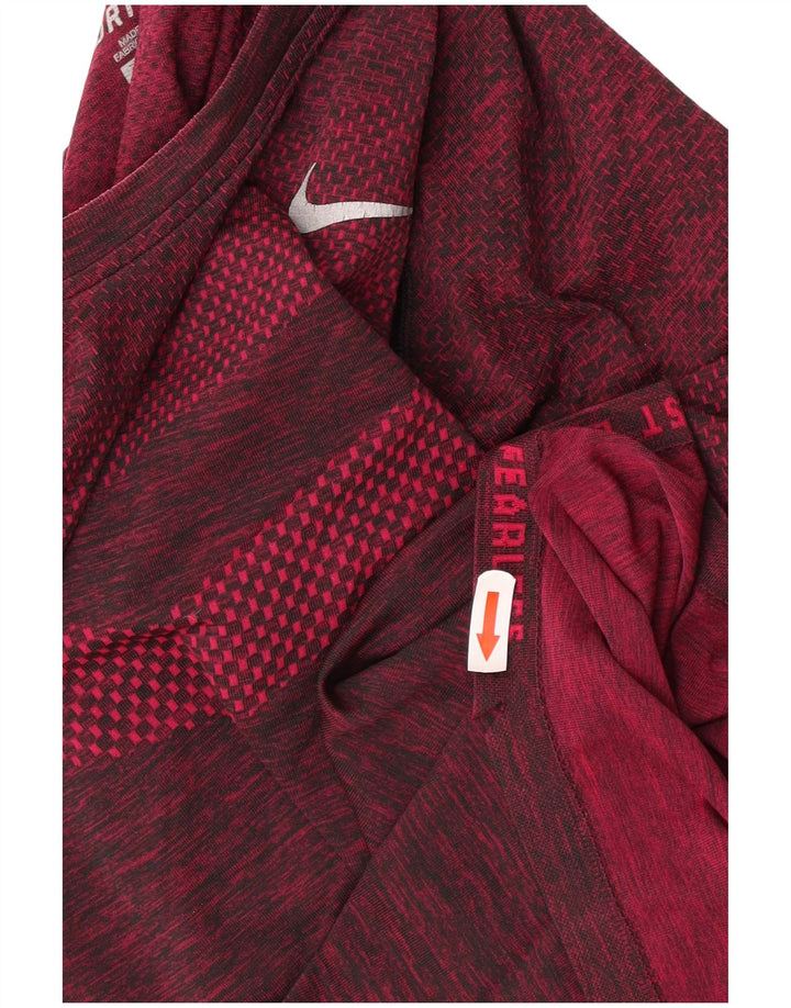 Nike Hommes Dri Fit T-Shirt Haut Bordeaux Moucheté