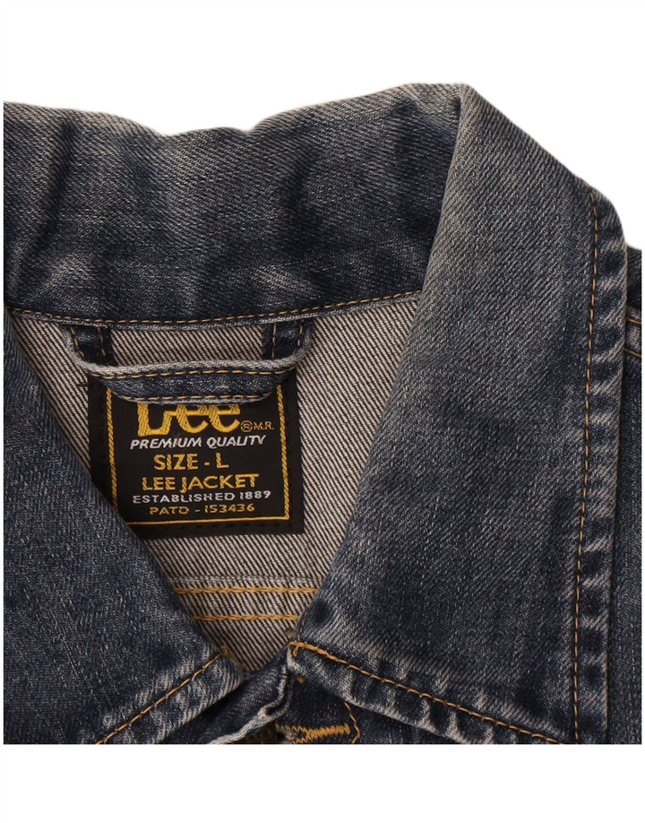 Lee Veste en jean pour homme UK 40 Large Bleu Coton
