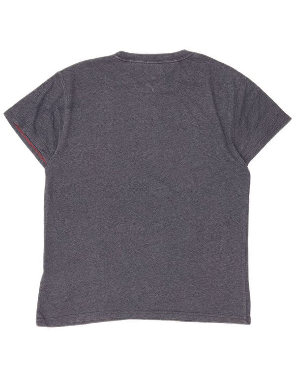Tommy Hilfiger T-Shirt Graphique Homme Bleu Marine Moyen Coton