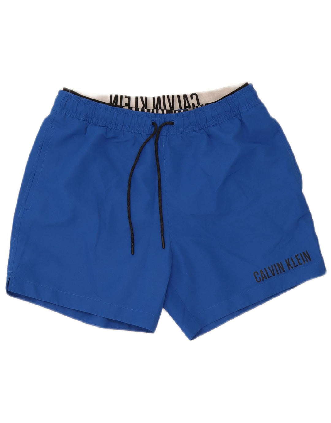 Calvin Klein Short de Bain Graphique Homme Bleu Moyen Polyester