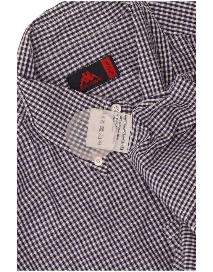 Kappa Chemise Homme Bleu Moyen Vichy Coton