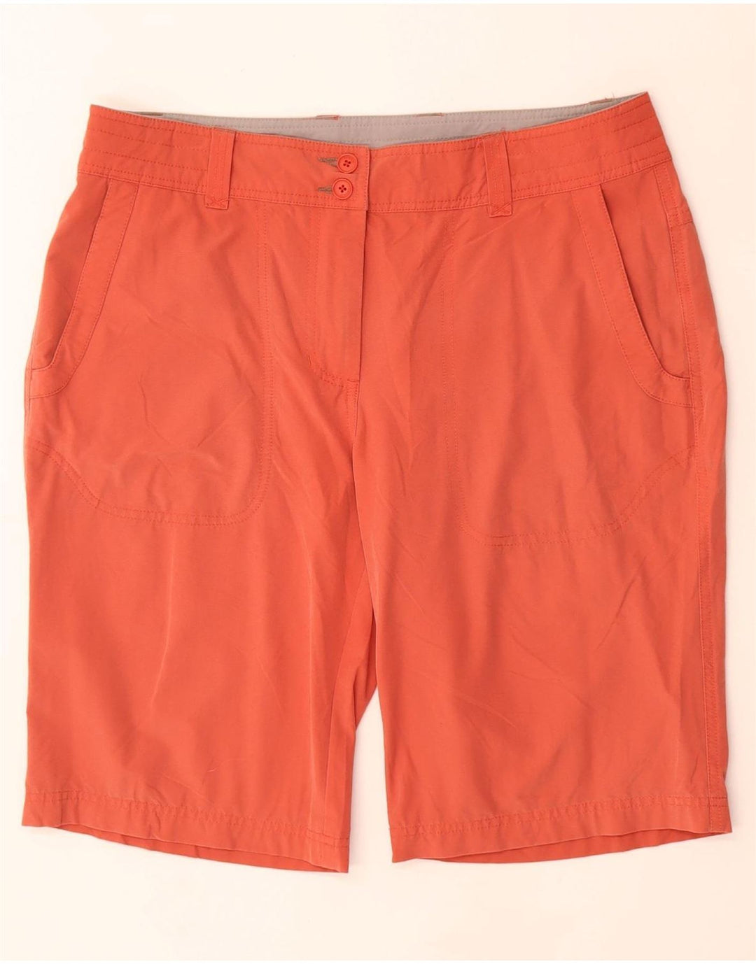 ROHAN Short Chino Femme UK 12 Moyen W32 Orange Polyamide