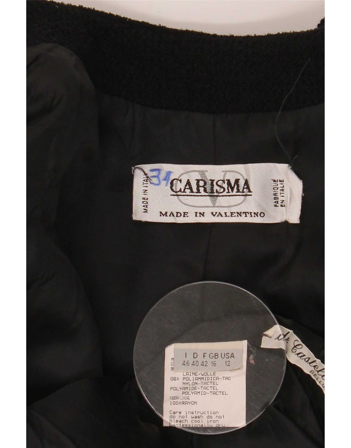 Valentino Veste blazer Carisma pour femme UK 16 Large pied-de-poule noir