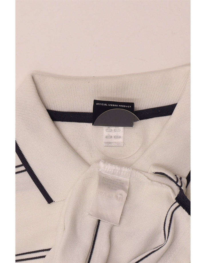 Umbro Polo Homme XL Blanc Rayé Coton