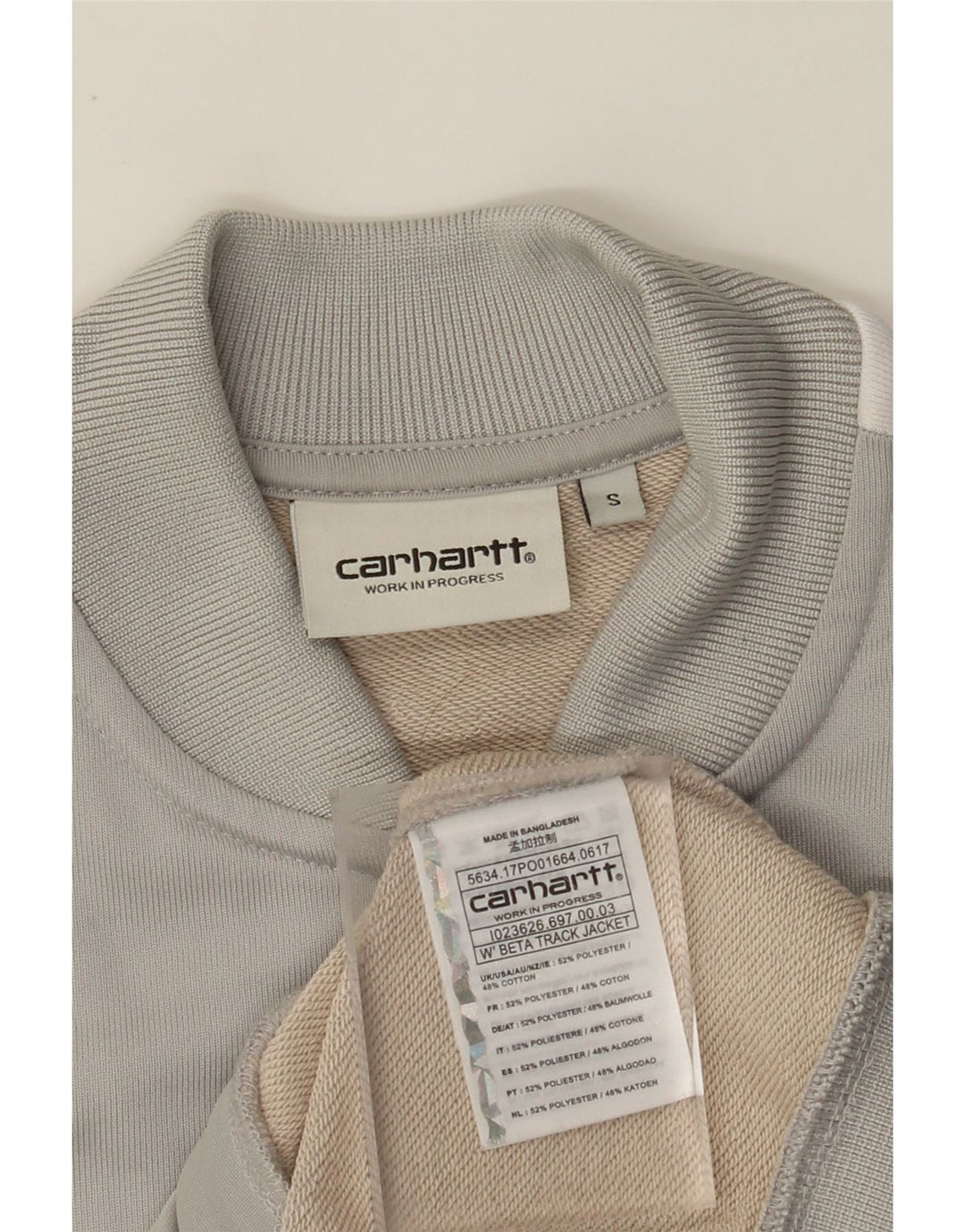 CARHARTT Veste de survêtement pour femme UK 10 Small Gris Colorblock