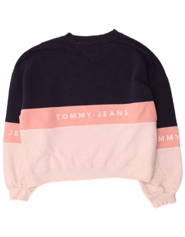 Tommy Hilfiger Sweat-shirt surdimensionné pour femme UK 10 Petit Bleu marine