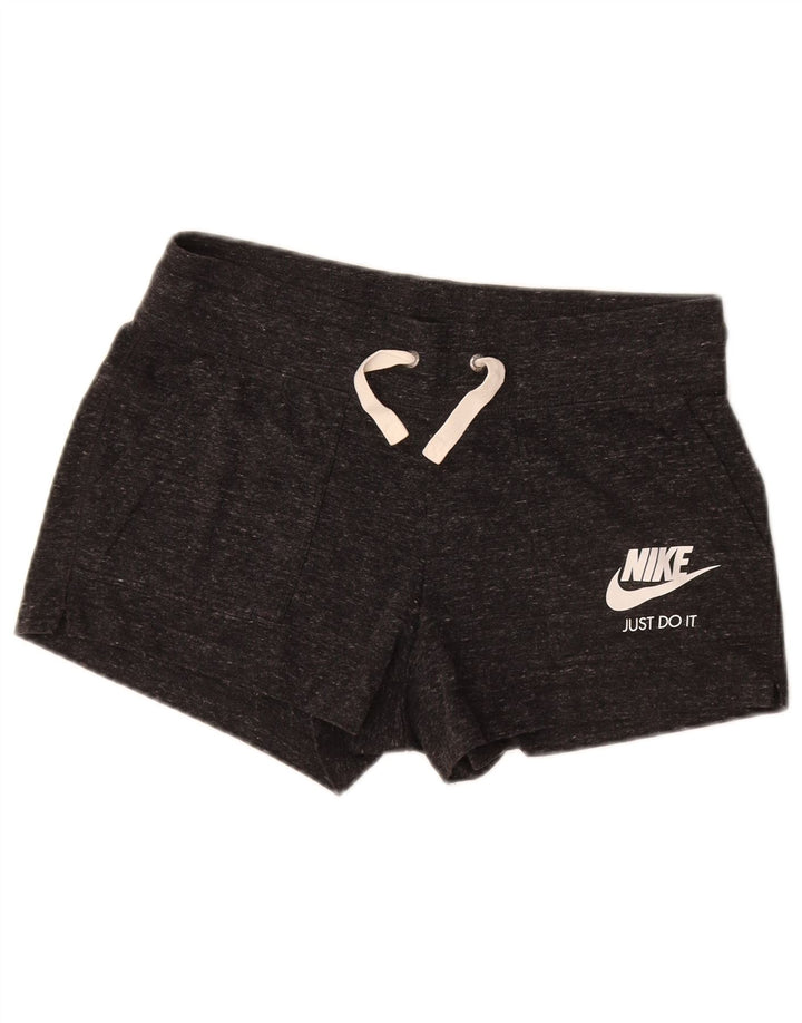 Nike Short de sport graphique pour femme UK 14 Medium Noir moucheté