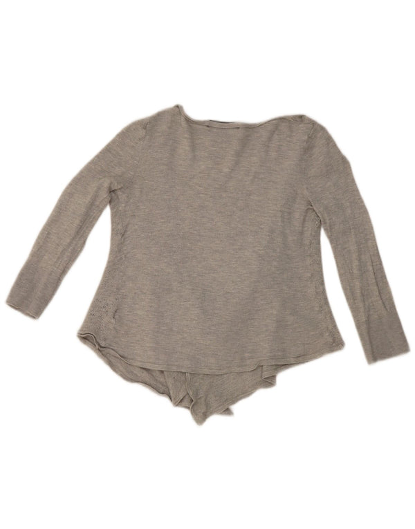 Calvin Klein Jeans Pull asymétrique ouvert pour femme UK 10 Petit Gris