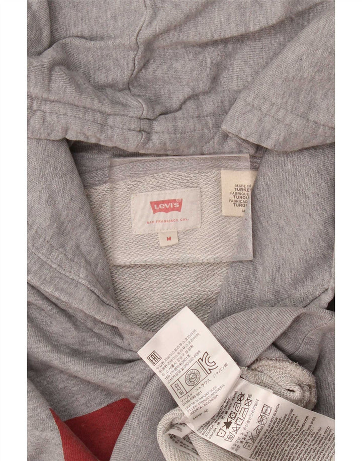 Levi's Pull à Capuche Graphique Homme Gris Moyen Moucheté Coton
