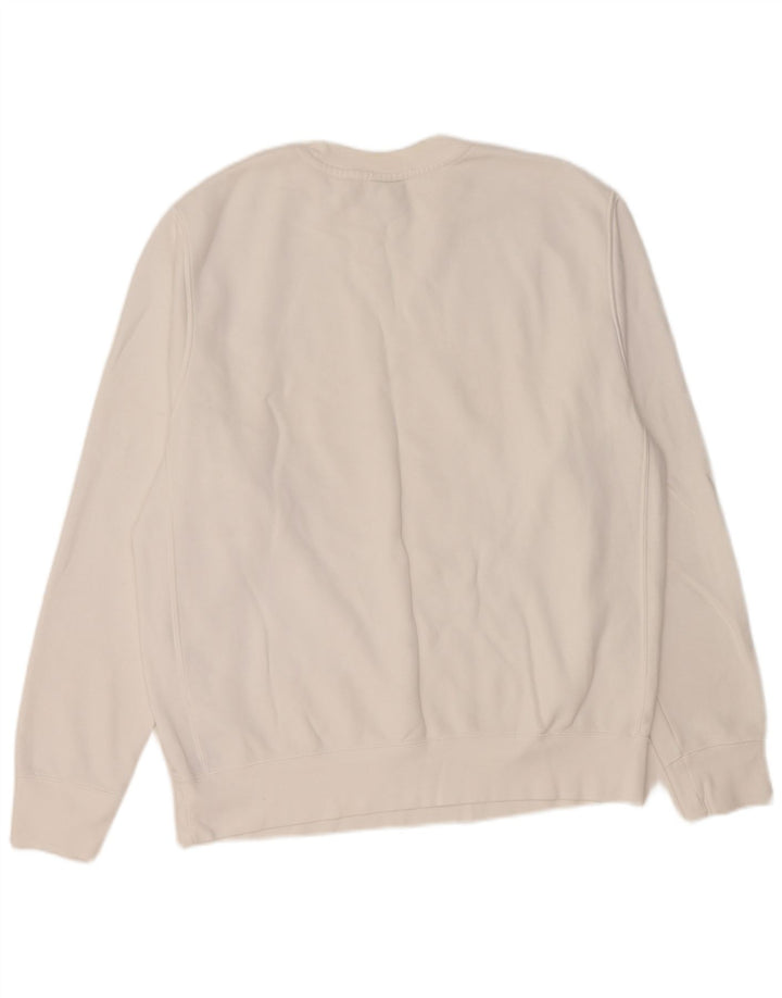 NIKE Sweat-shirt pour homme en coton blanc moyen