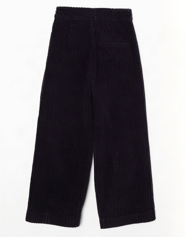 Marks & Spencer Pantalon large en velours côtelé pour femme UK 6 XS W24 L22 Bleu marine