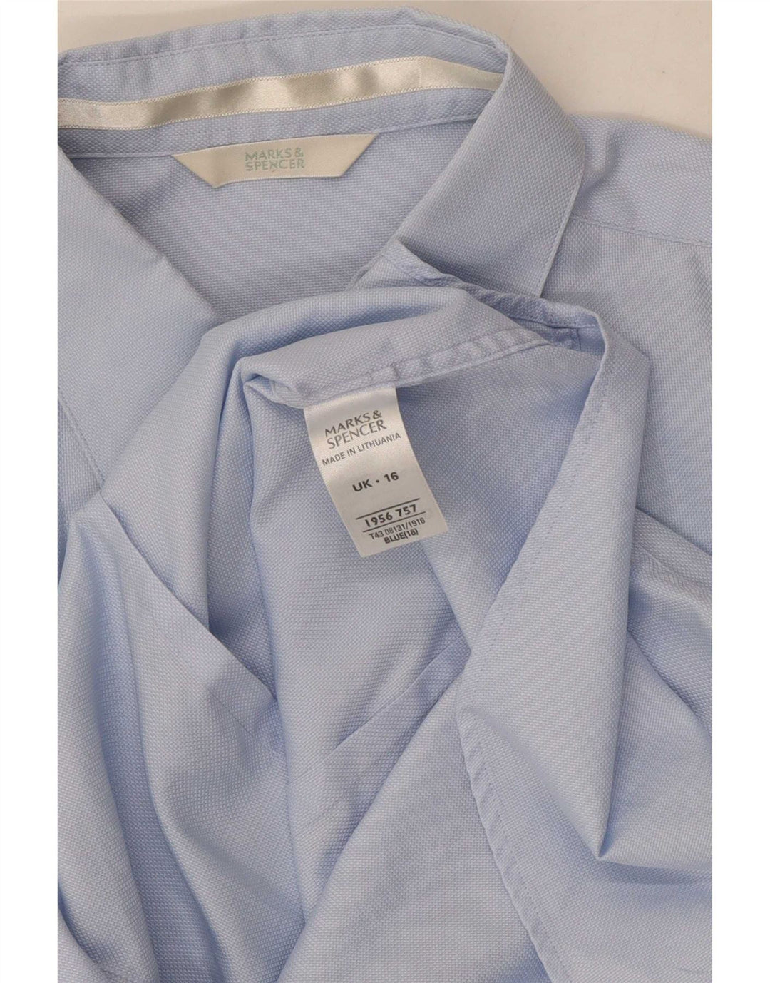 Marks & Spencer Chemise formelle pour femme UK16 Grand coton bleu