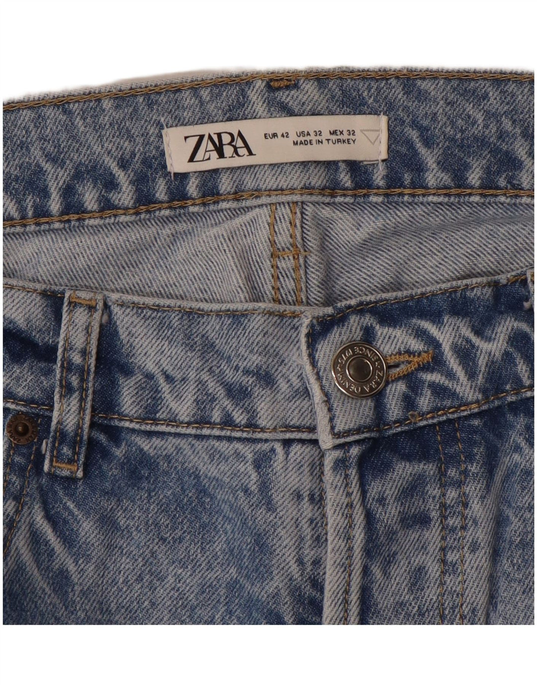 ZARA Jeans fuselés pour hommes EU 42 Large W32 L26 Bleu