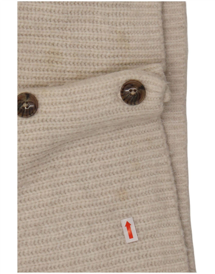 FAT FACE Cardigan court surdimensionné pour femme UK 10 Petit nylon blanc