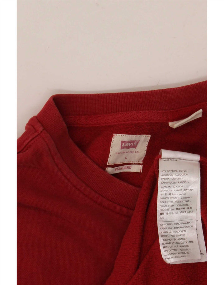 Levi's Sweatshirt Standard Fit Homme Rouge Coton