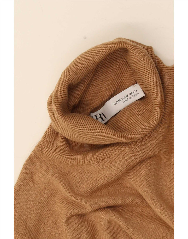 Zara Pull col roulé pour femme UK 14 Beige moyen