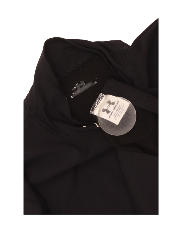 Under Armour Haut à manches longues pour femme UK 10 Small Noir Nylon