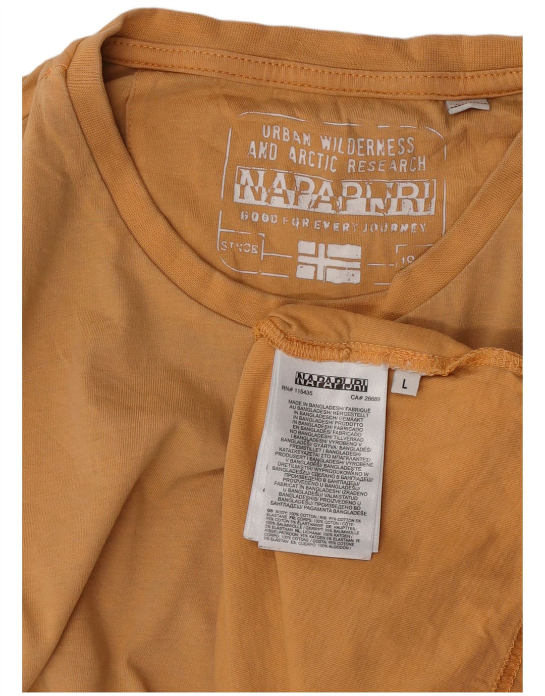 Napapijri T-Shirt Homme Top Large Beige Coton