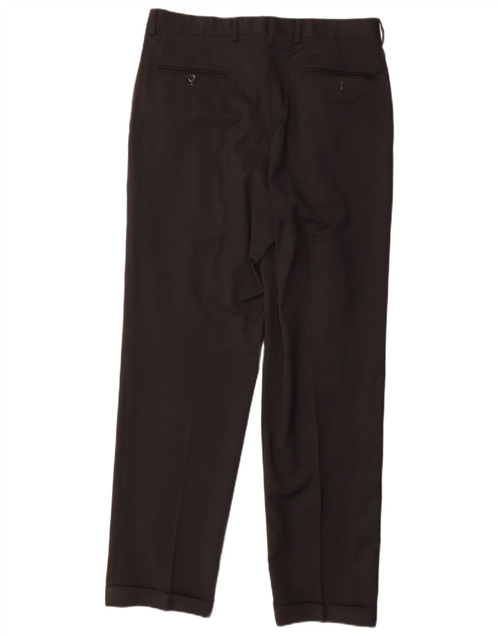 Marks & Spencer Pantalon de costume pour homme W34 L31 Laine noire