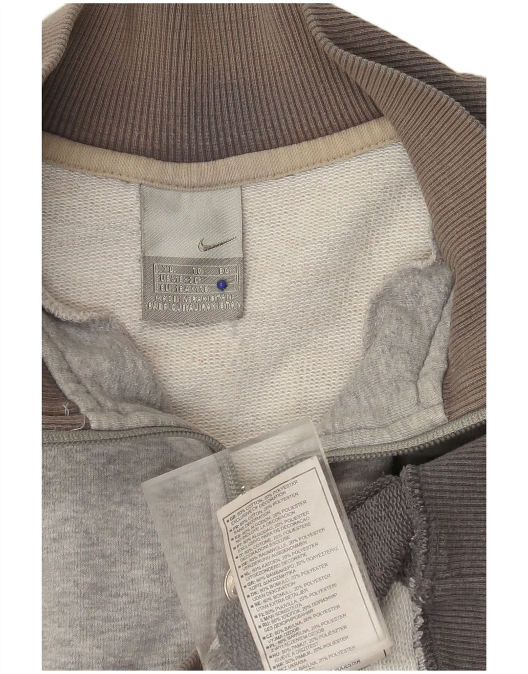 NIKE Veste de survêtement graphique pour garçon 13-14 ans XL Gris Colorblock