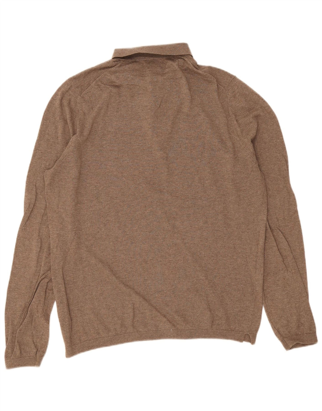 Massimo Dutti Pull col polo pour homme en coton marron Taille L
