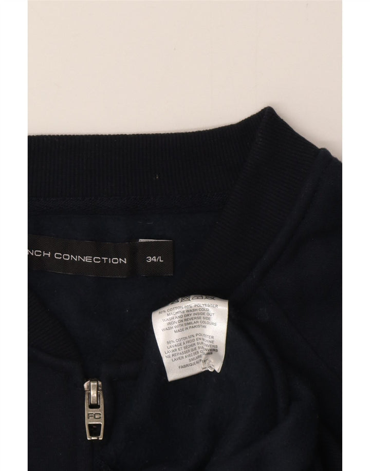 French Connection Veste de survêtement pour homme en coton bleu marine Taille L