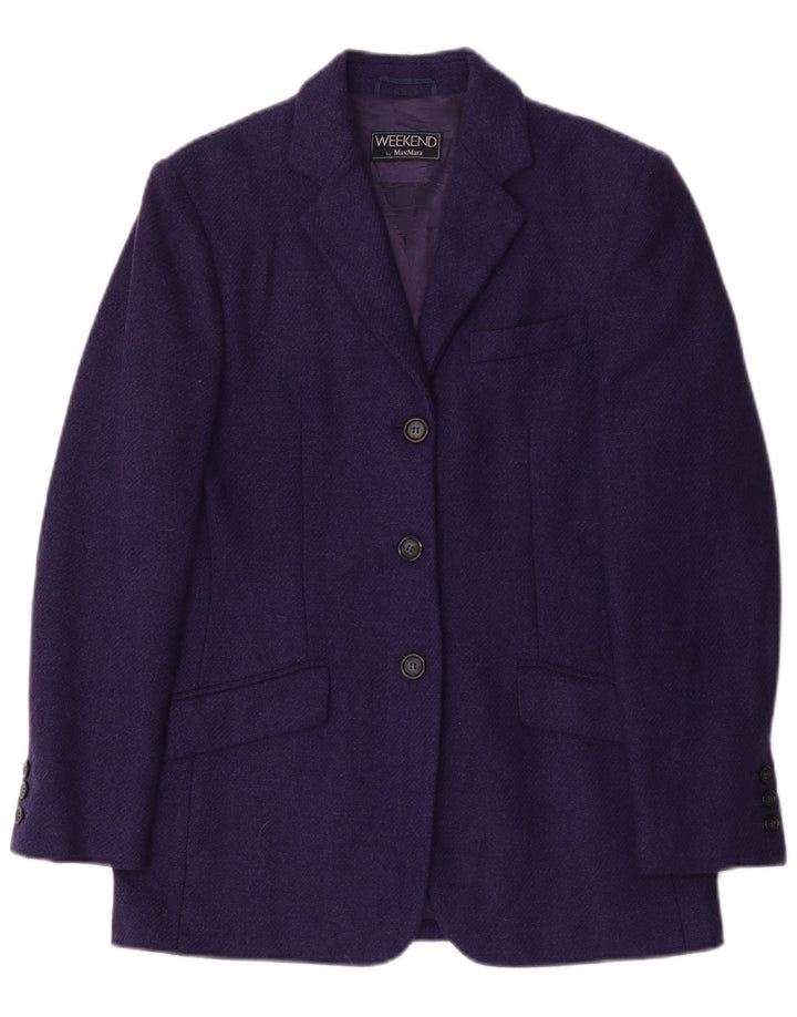 Max Mara Veste blazer surdimensionnée à 3 boutons pour femme UK 10 Small Violet