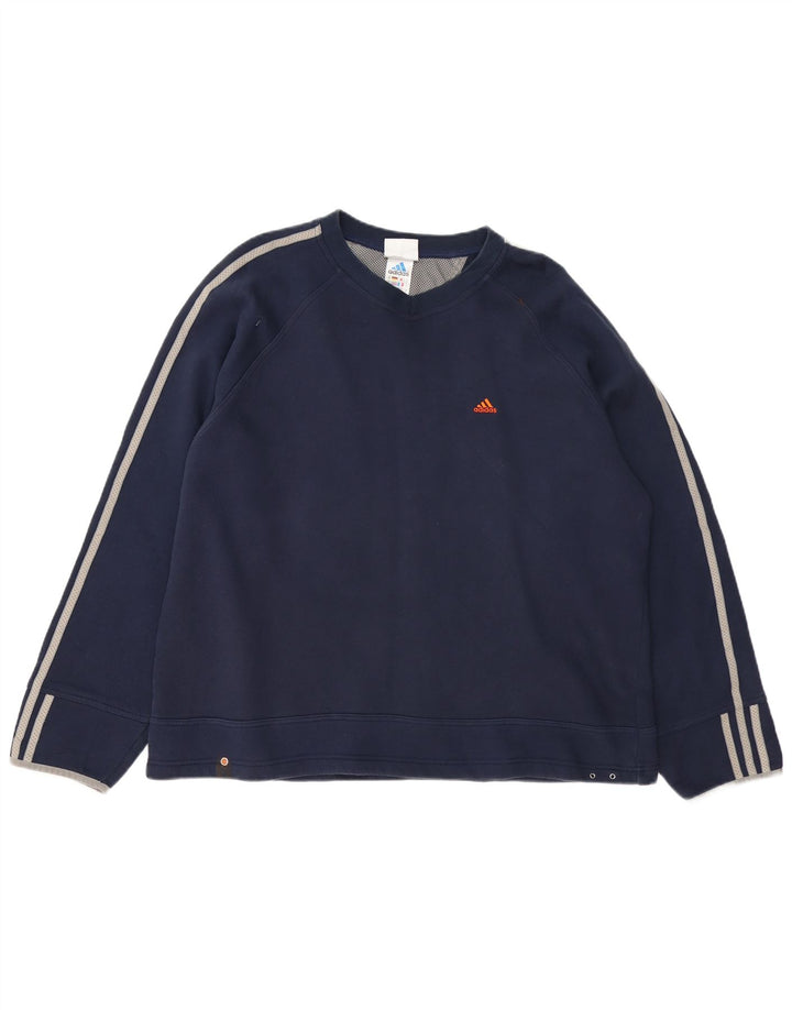 ADIDAS Sweat-shirt coupe ample pour homme en coton bleu marine moyen