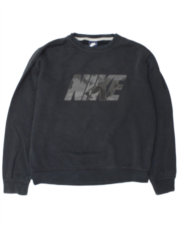 Nike Homme Sweat-Shirt Graphique Gris Moyen Coton