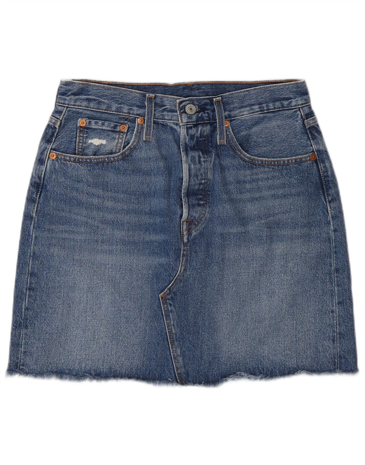 Levi's Jupe en Jean Femme W28 Bleu Moyen Coton