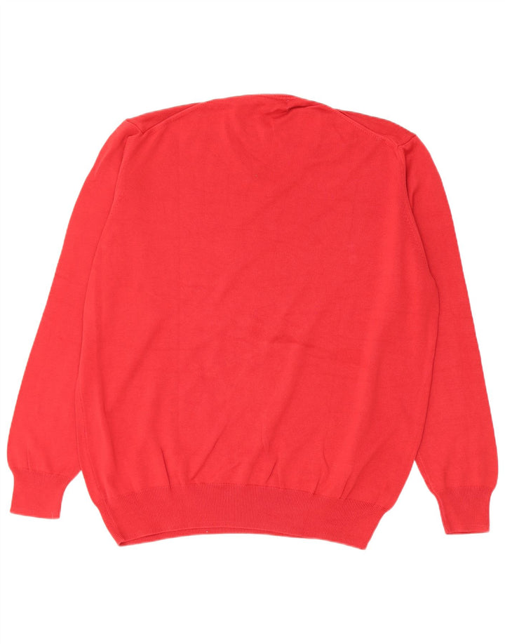 Zara Pull Col V Homme XL Rouge
