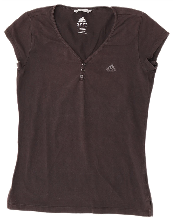 Adidas T-shirt pour femme UK 14 Noir moyen