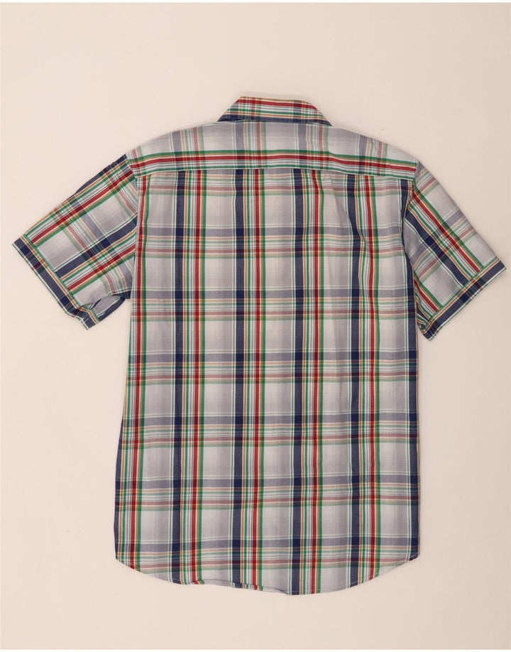 Carrera Chemise à manches courtes pour homme 2XL en coton à carreaux blancs